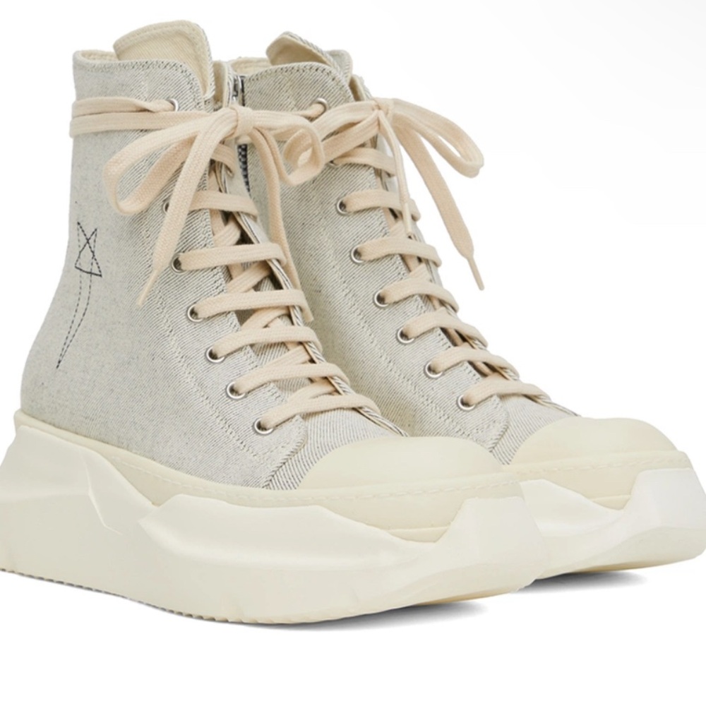 Rick Owens Drkshdw Gray Abstract Sneakers
